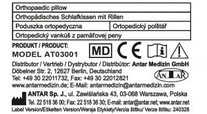 AT03001 Orthopädisches Schlafkissen mit Kopfaussparung E AT03001