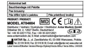 AT04604 Bauchbandage mit Pelotte E AT04604