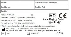 Aluminium Reise Rollator AT51006 / R E AT51006 R