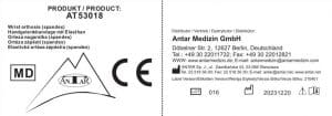 AT53018 Handgelenkbandage mit Elastan E AT53018