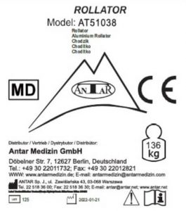 AT51038 Aluminium Rollator E AT51038