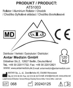 AT51003 Aluminium Rollator E AT51003
