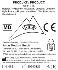 AT51018 Rollator mit Fußstütze E AT51018