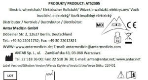 AT52305 Elektro-Rollstuhl, faltbar E AT52305