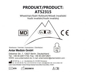 AT52315 Kopf- und Rückenstützrollstuhl E AT52315