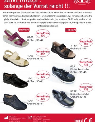 Aktionen/Neueinführungen ABVERKAUF Gesundheitsschuhe