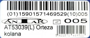 AT53039 Knieorthese mit Spiralförmigen Verstärkungen AT53039 L