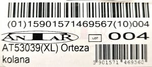 AT53039 Knieorthese mit Spiralförmigen Verstärkungen AT53039 XL